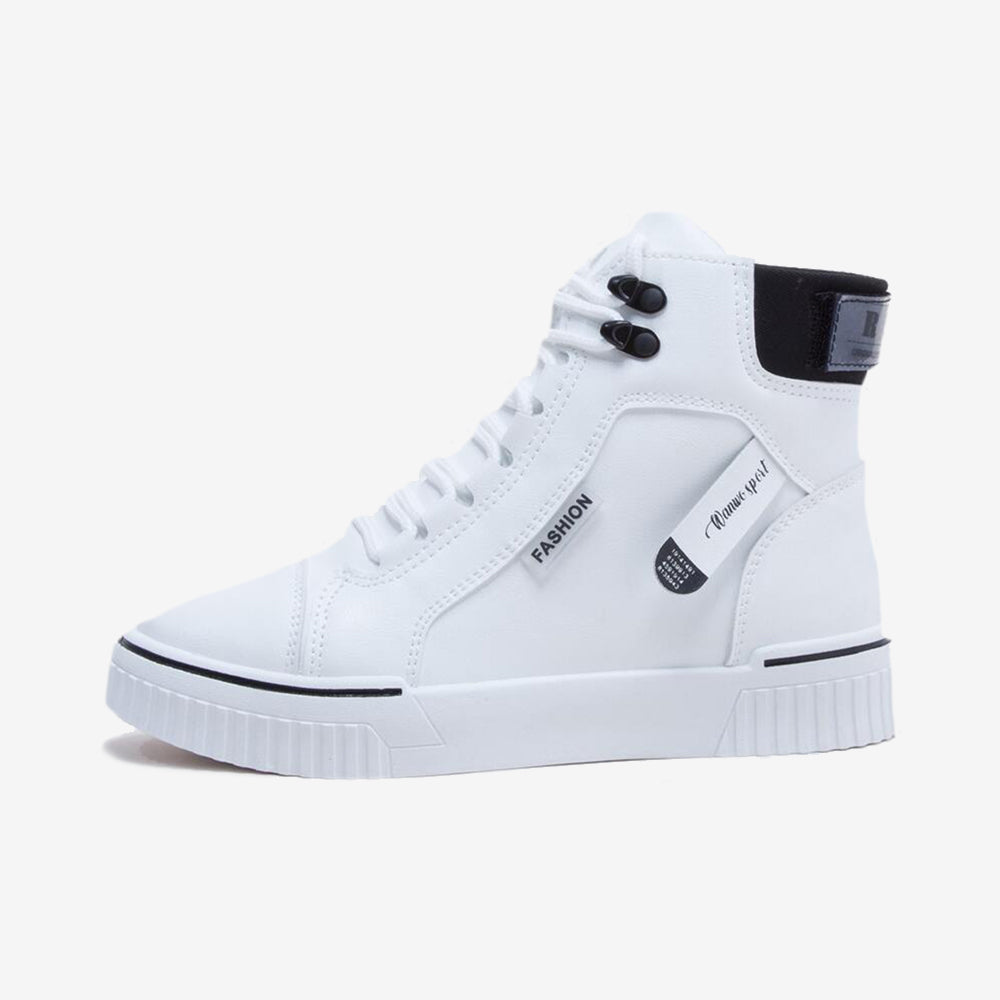 Letter Tape High Top Sneakers