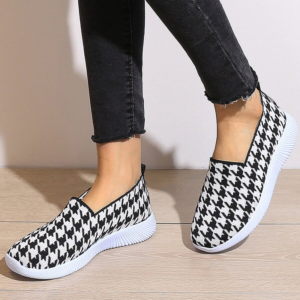 Houndstooth Slip On Sneakers